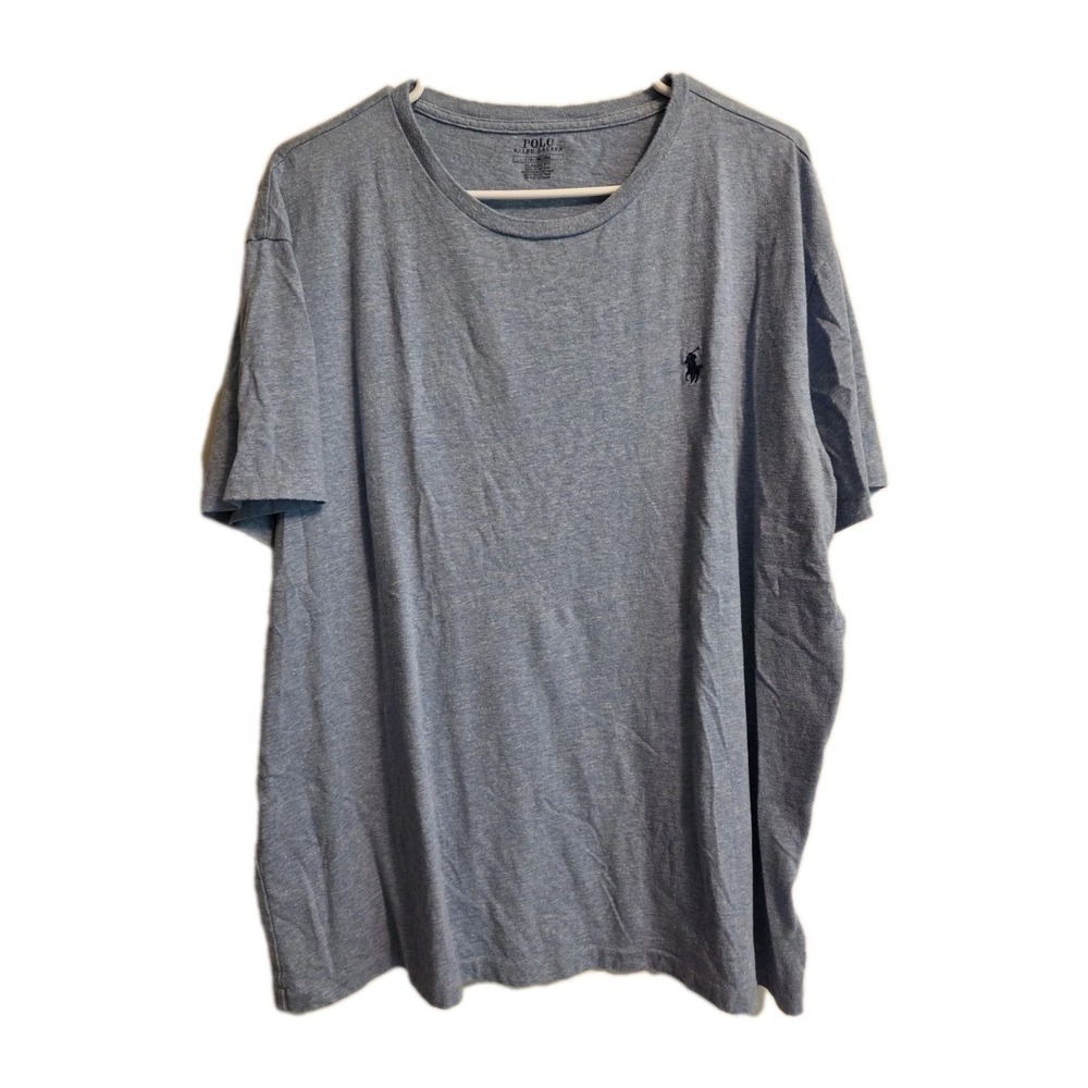 Polo Ralph Lauren Short Sleeve T Shirt Classic Fit, Heather Blue, Size Large